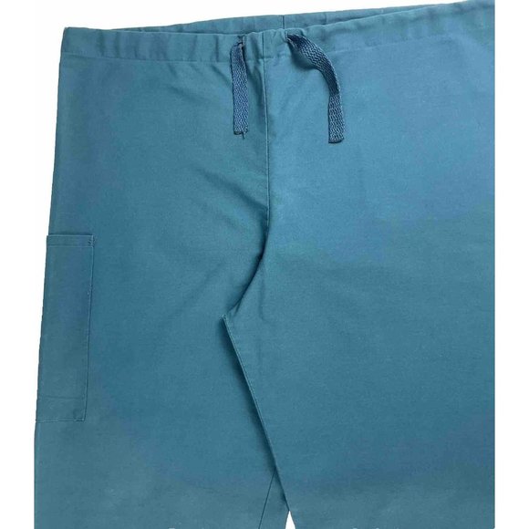 Uniform City Scrub Pants  Medical Uniform Teal Unisex Drawstrings 2 Pockets - Picture 3 of 4